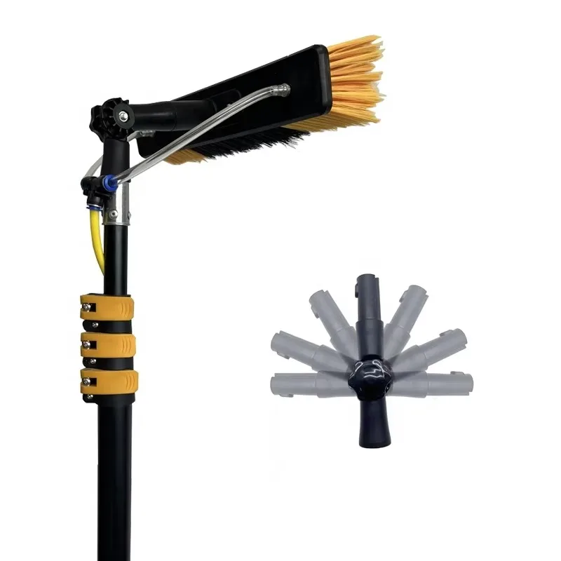 

【Хит продаж】18-футовая алюминиевая телескопическая штанга для мытья окон с подачей воды от производителя