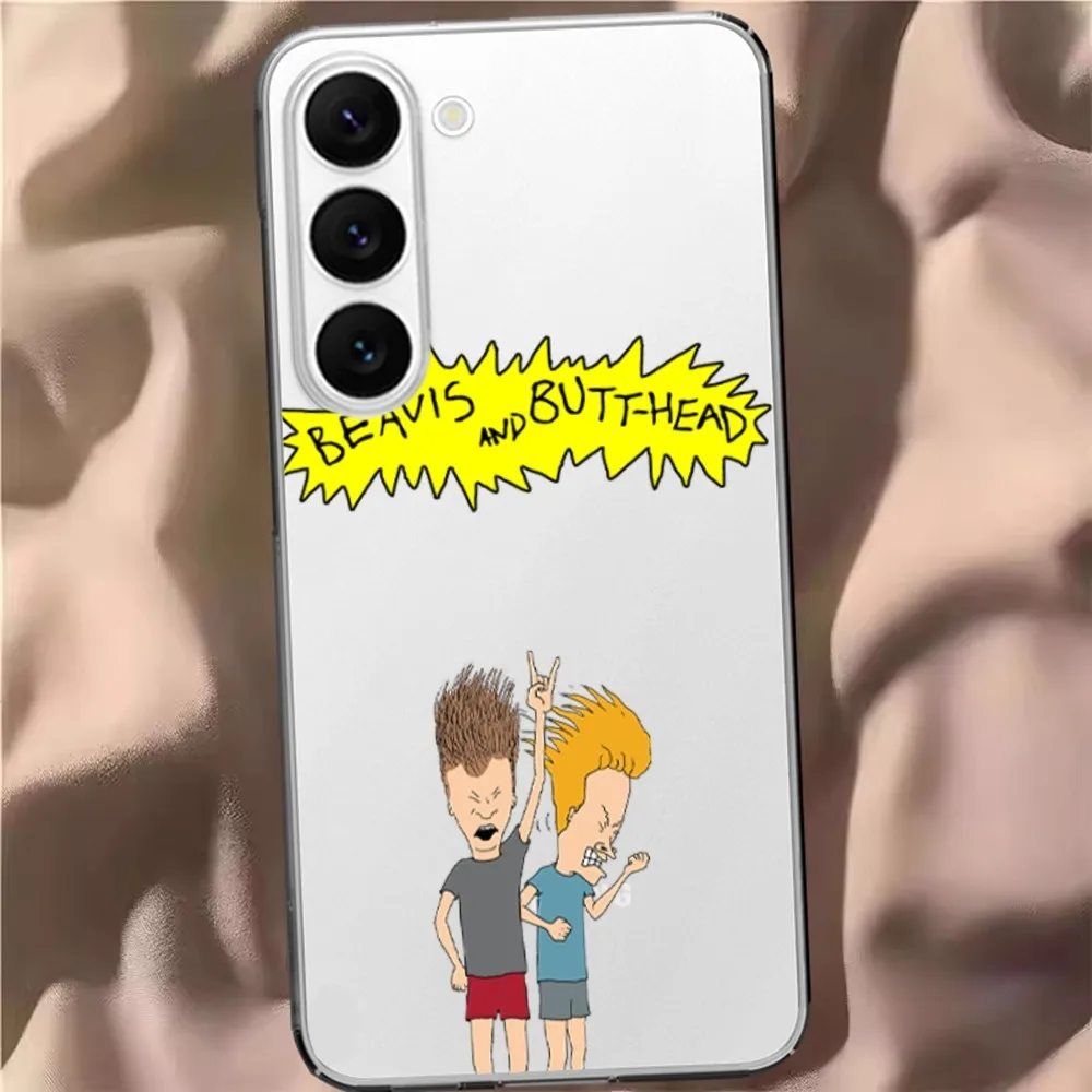 Cartoon Beavis and Butt-head Phone Case For Samsung Galaxy S22 S21 S20 FE S23 Ultra S10 S8 S9 Note 20 10 Plus A73 A33 A51 A52 A7