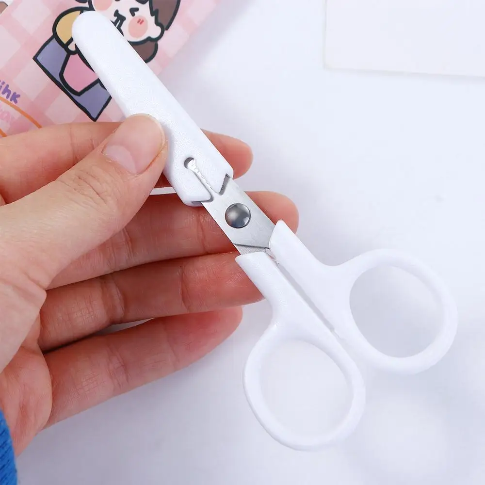 Safety Handmade Tools Stainless Steel Student Mini Handwork Scissor White Tiny Scissors Office Scissor White Color
