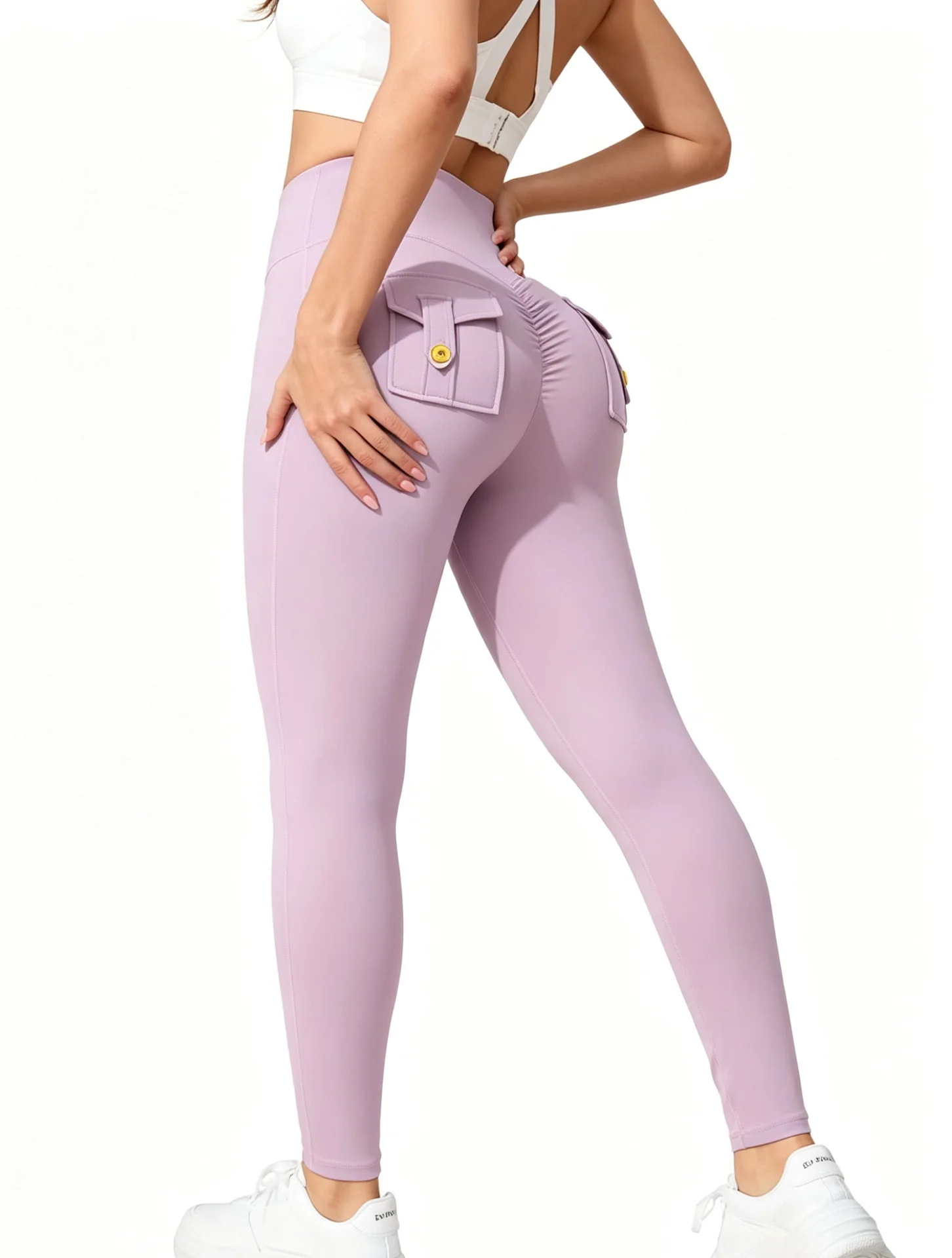Women Outdoor Sports High Elastic Butt Lifting Naked Feel Yoga Leggings Fitness Running Gym Daily Casual Athletic Workout Pants