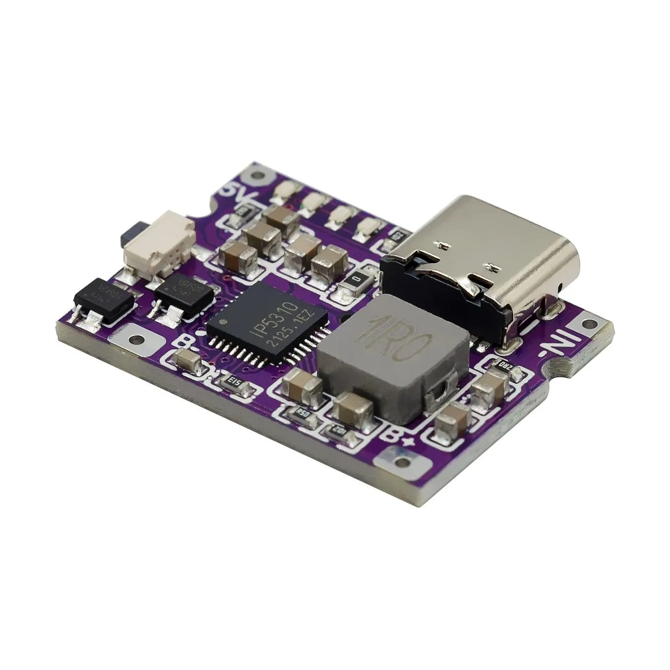 شاحن صغير من النوع C اللوحة الأم 3A شحن وتفريغ وحدة متكاملة قابلة للشحن الهاتف المحمول 5 فولت إلى 4.2 فولت #3