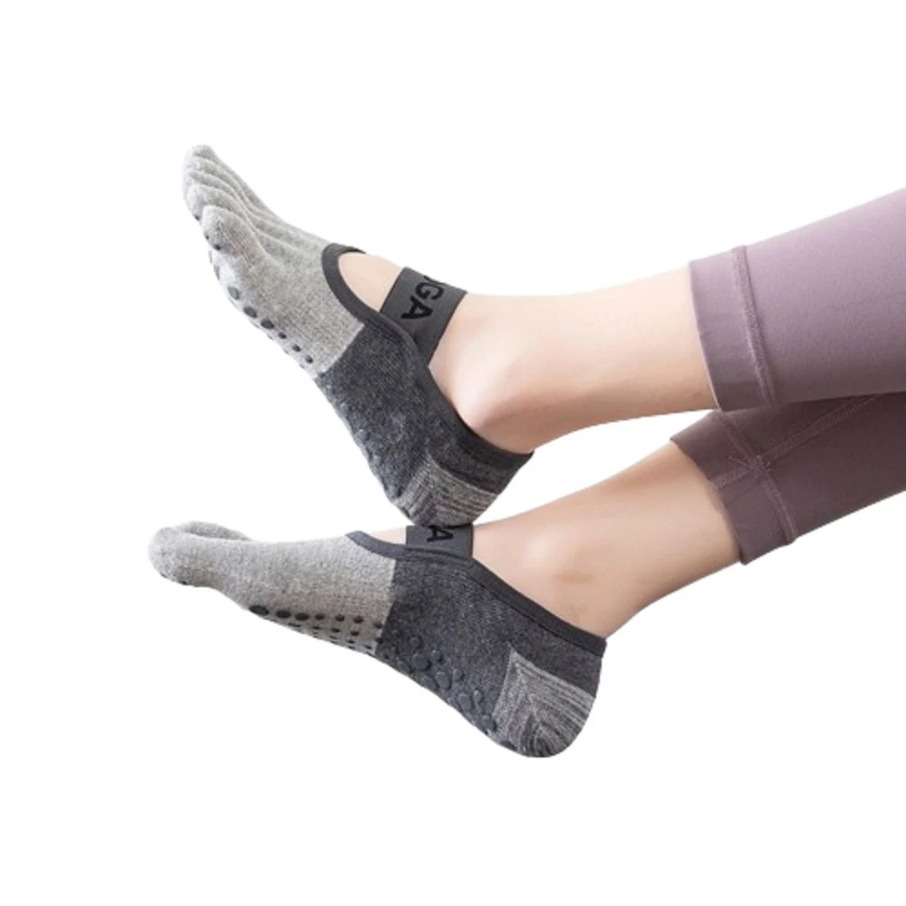 

Low-ankle Ladies Yoga Socks with Elastic Band Breathable Five Finger Socks Non-Slip Boat Sock Pilates Socks Ballet Dance