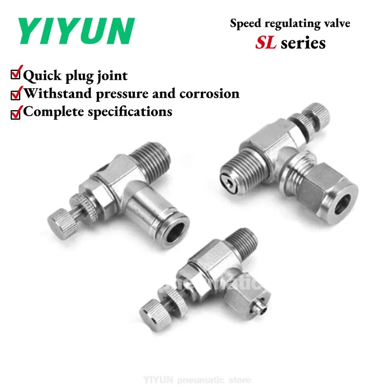 SL3-M5 SL3-M6 SL3-R1-8 SL3-R1-4 SL4-M5 SL4-M6 SL4-R3-8 SL6-M5 SL8-M5 SL8-R1-8 SL8-R3-8 Speed Regulating Valve SL Series