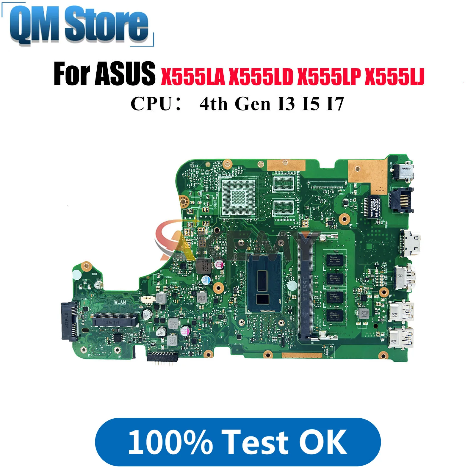 

X555LA Материнская плата для ноутбука ASUS X555LD X555LP DX992L VM510L FL5800L FL5600L R557L R556L W519L VM590L Материнская плата I3 I5 I7 CPU