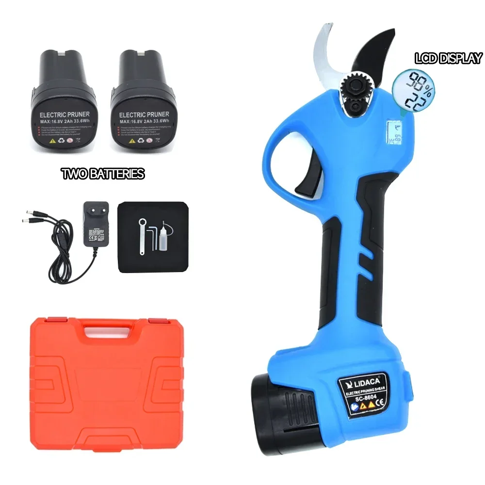 16.8VCordless Máy Tỉa Lithium-Ion Cắt Tỉa Cắt Hiệu Quả Kéo Cây Cảnh Điện Nhánh Dụng Cụ Làm Vườn Điện SC-8604 Ốp Lưng