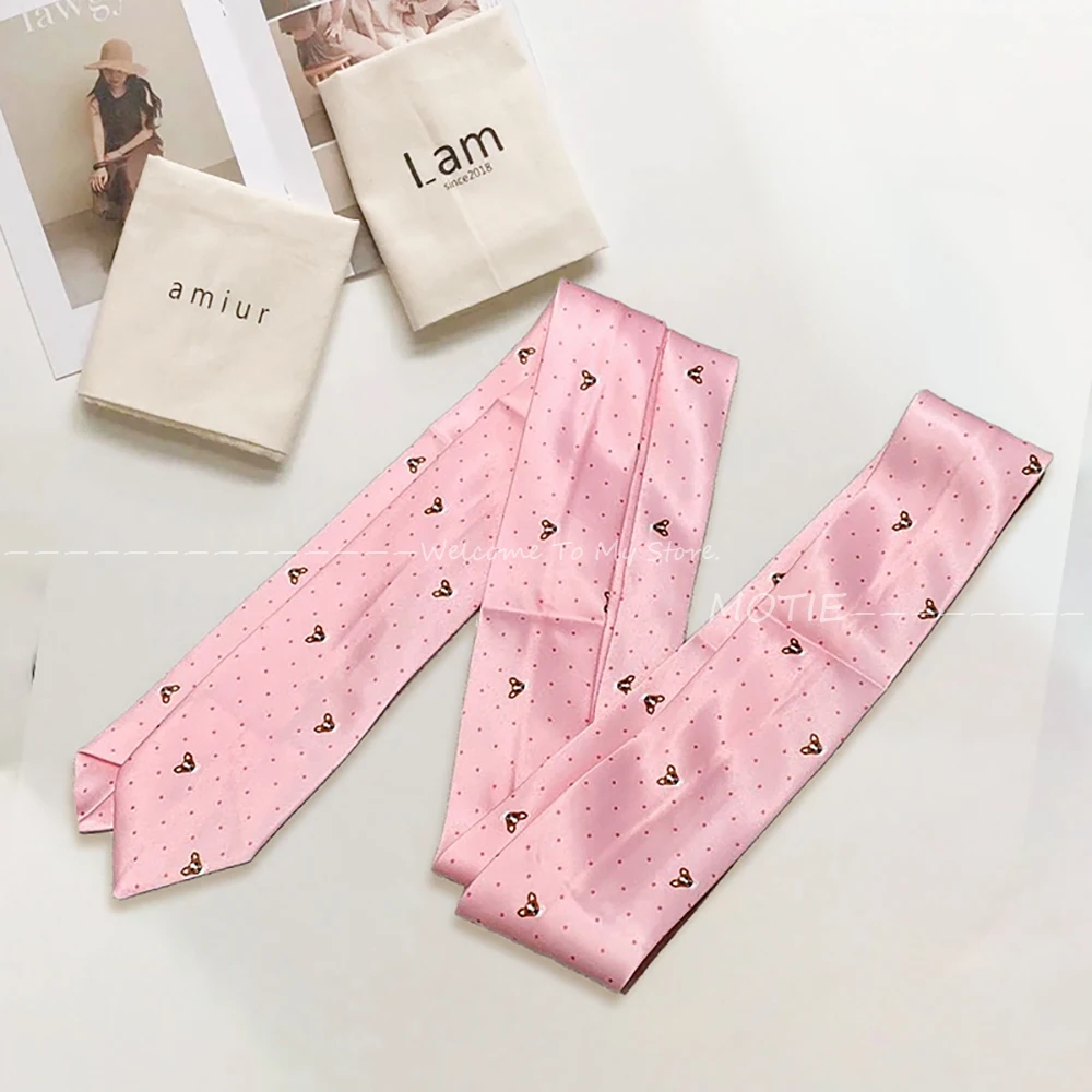 Gracefully Pretty Red Purple Striped Belt Ties For 3 Uses Fit Paired With Jeans Hair Decoration Dress Suit Accessory Ribbon Ties