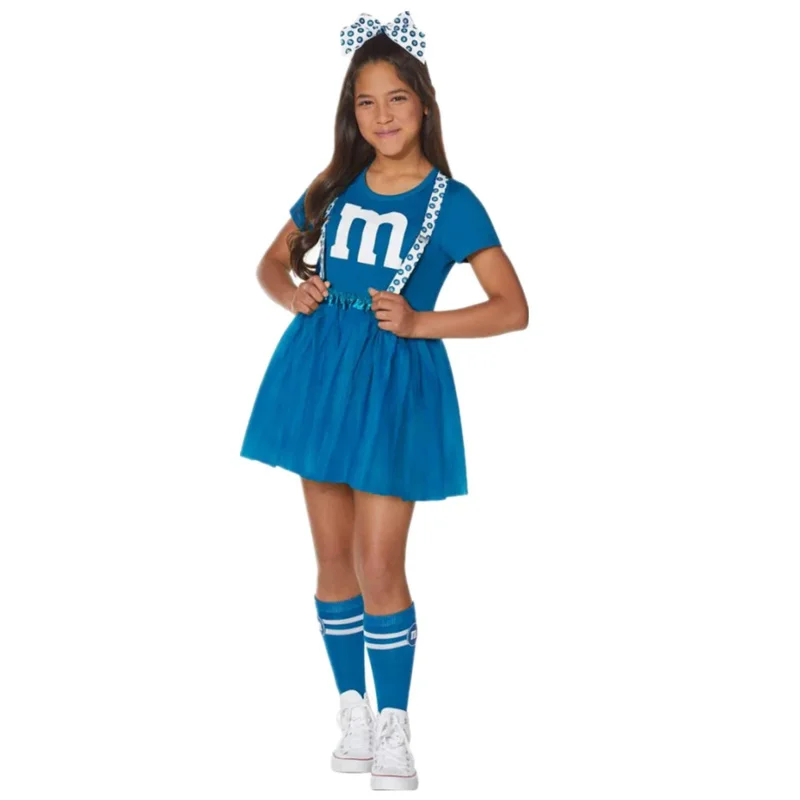Full Set Girls' Cheerleading Costumes Children's Day Stage Performance Cheerleader Uniform Halloween Party Cosplay Fancy Dress