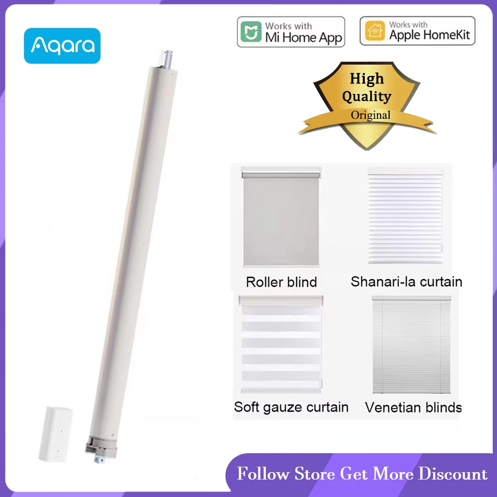 

Aqara Smart Roller Motor TA Zigbee Curtain Rolling Shutter Motor Timing Setting Remote Control works with HomeKit Mi Home APP