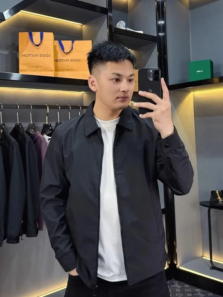 

High Quali Faionable Jaet Collar Coat Spring Autumn Lightweight Luxury Ele Sli Youthful Stand Fit Antibacterial