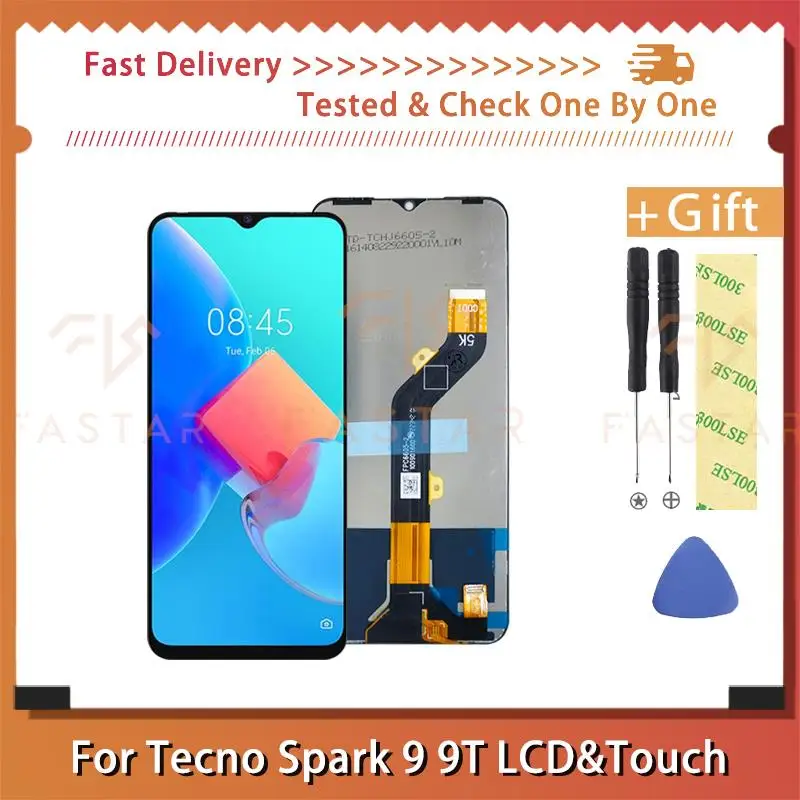 

6,6 "Оригинальный дисплей для Tecno Spark 9 9T LCD KG5p KH6, детали для замены ЖК-дисплея Spark9