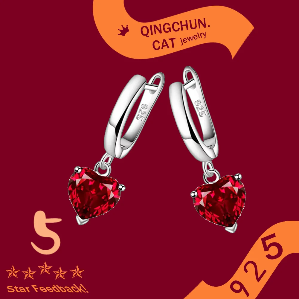 

Stamp 925 Sterling silver Drop Earrings for Women Cut Genuine Natural Yellow Crystal Zircon Gemstone Jewelry 2026 New