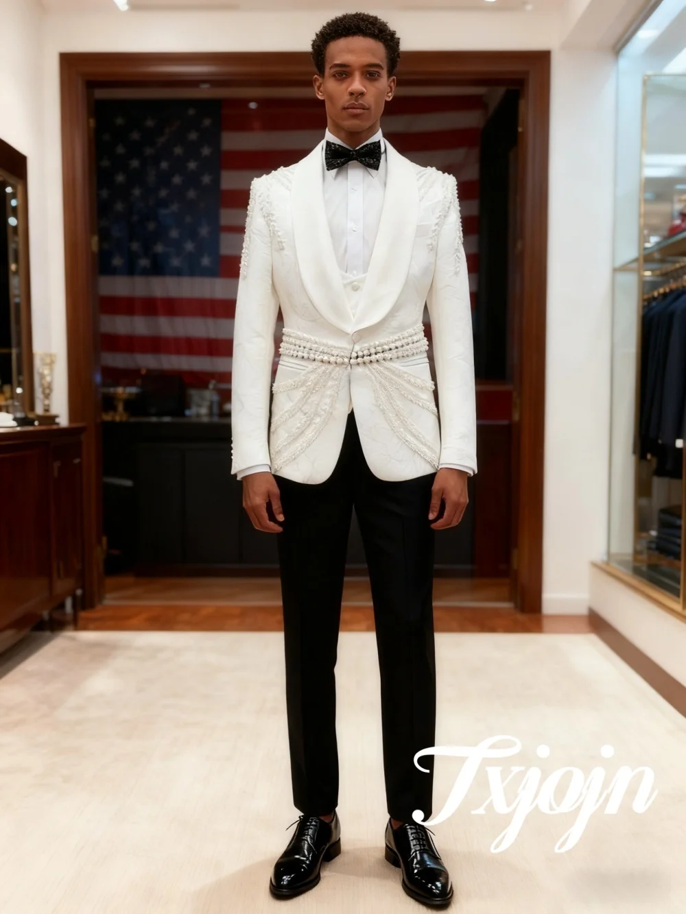 

Luxurious Shawl Lapel Double-Breasted Men's 3PCS 2026 Formal Jacket Vest Suit Formal Party Prom Wedding Set for Wedding Groom