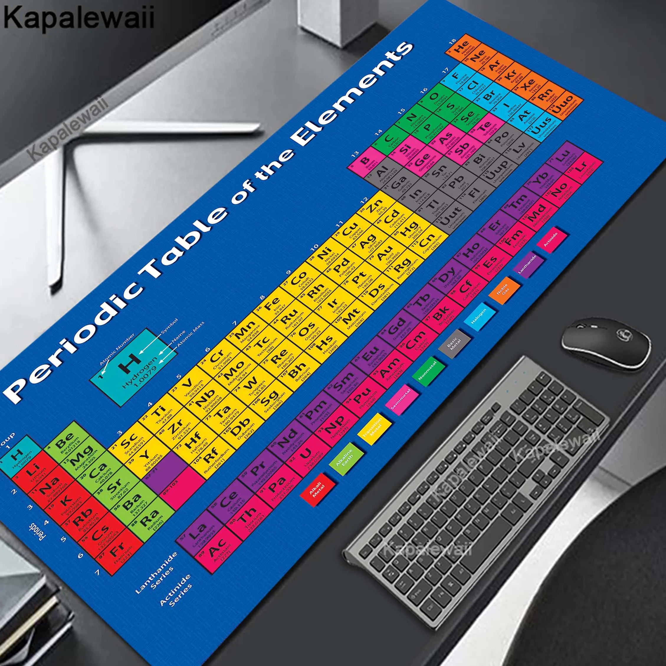 

Periodic Table Of The Elements Gaming Mouse Pad Large Office Mousepad Gamer Pc Accessories Desk Protector Keyboard Mat Deskmat