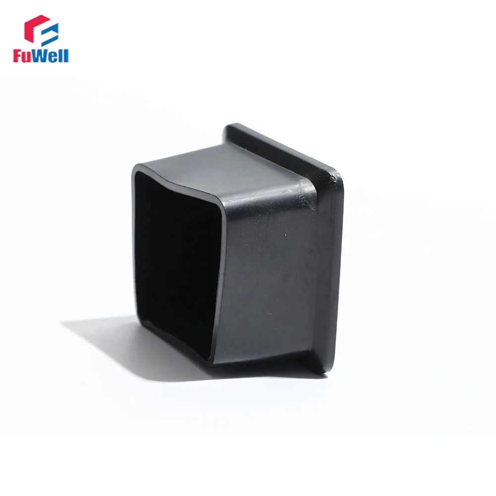 Fuwell مربع البلاستيك القدم يغطي الجدول وكرسي منصات القدم بولي كلوريد الفينيل لينة الخارجي يغطي الأسود المضادة للانزلاق القدم يغطي قبعات الأنابيب البلاستيكية #5