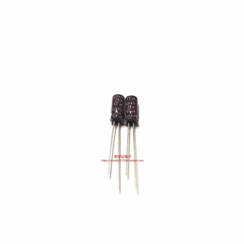 10-100PCS 47UF 25V Japanese Black Diamond 25V47UF 5X11 KY high-frequency long-life electrolytic capacitor