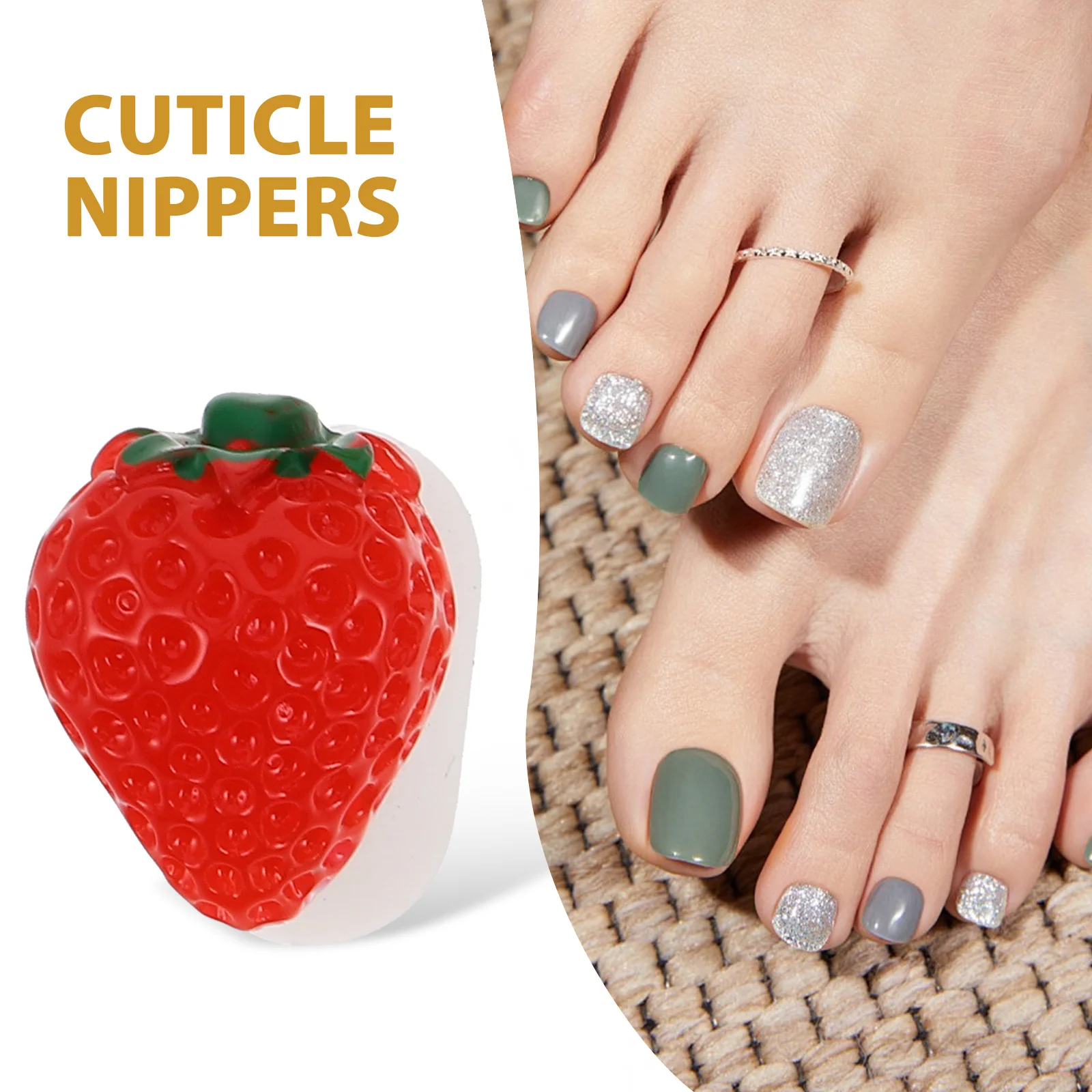 8Pcs Toe Separators Silicone Fruit Shape Soft Comfortable Pedicure Nail Care Dividers Toe Spacers Washable Reusable Tool