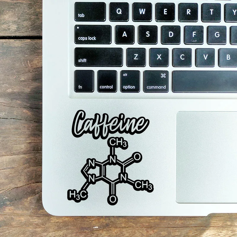 Caffeine Molecule Coffee Vinyl Trackpad Laptop Stickers for Macbook Pro 14 Air Retina 13