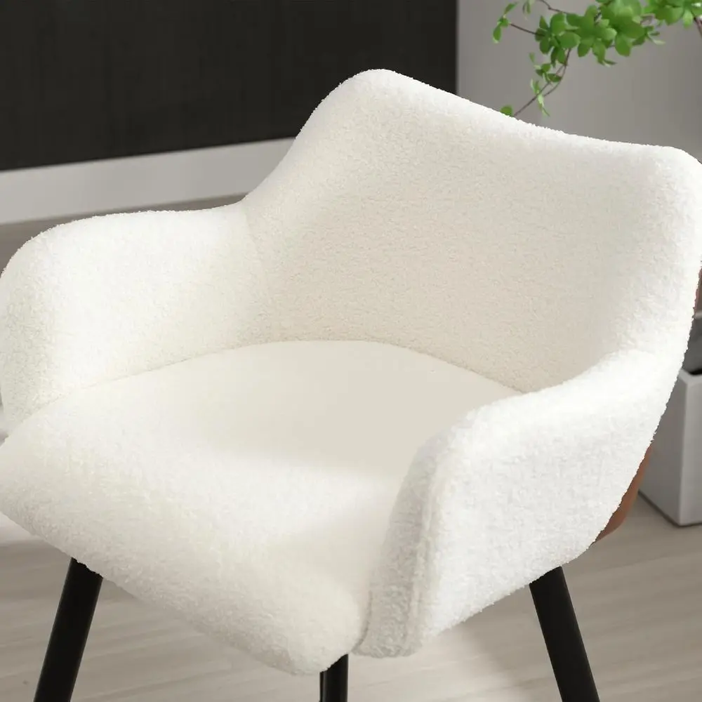 เก้าอี้บาร์ทรงสูงแบบมีพนักพิง ชุด 2 ตัว พร้อมขาโลหะ สำหรับใช้ในครัว โต๊ะอาหาร ผับ และร้านกาแฟ - สีเชอร์ปาไวท์และสี P