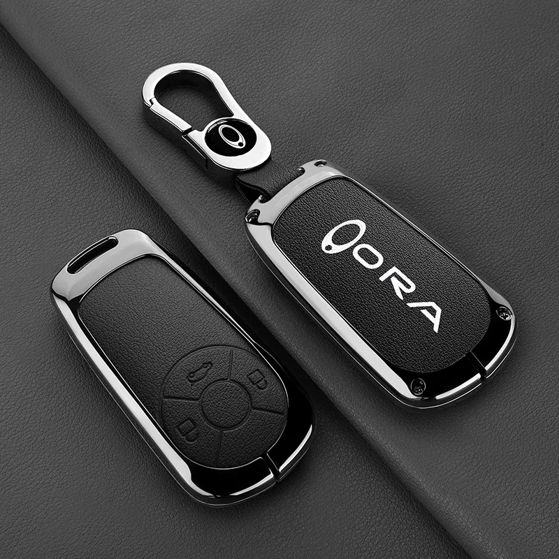Zinc alloy car key cover box, suitable for Great Wall Haval H6, M6, ORA Cat, White Cat, IQ car keychain interior accessories