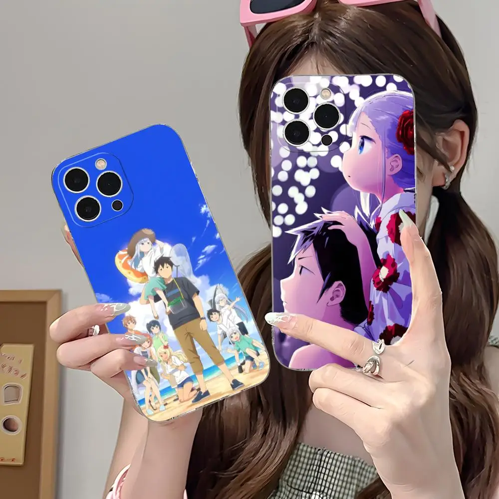 حافظة هاتف Hakarenai Aharen Reina لهاتف آيفون 16 15 14 13 12 11 X XR XS 8 6 Pro Max Plus Mini Clear Color واقية جميلة #5