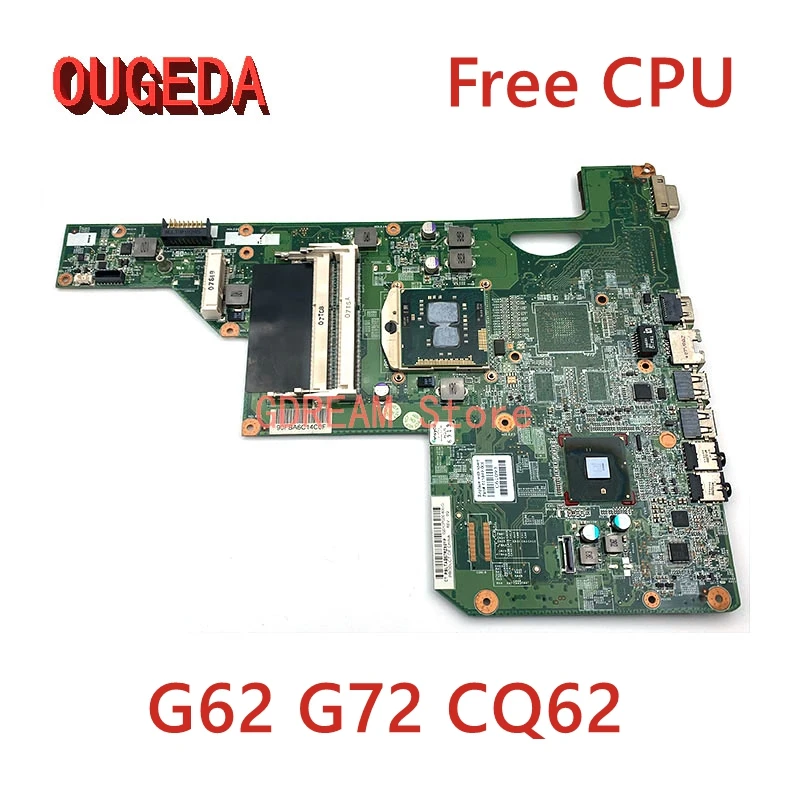 

OUGEDA 605903-001 615849-001 For HP G62 G72 CQ62 Laptop Motherboard HM55 UMA DDR3 Free CPU main board full tested