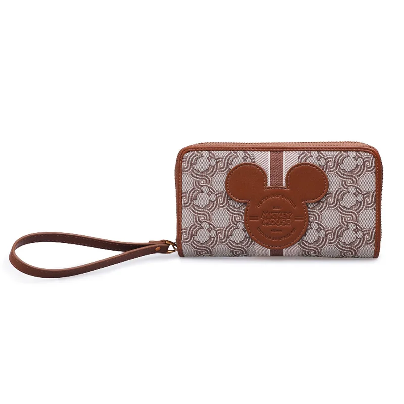 Disney Women\'s Handbag Brand Mickey Long Women Handbag Wrist strap Hanging bag Multifunctional ID Card Package Vintage Advanced