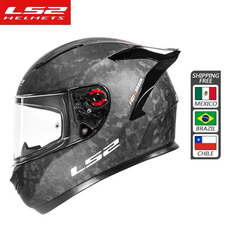 

Original LS2 FF801 motorcycle helmet unisex carbon fiber anti-fog full face ECE approved helmet