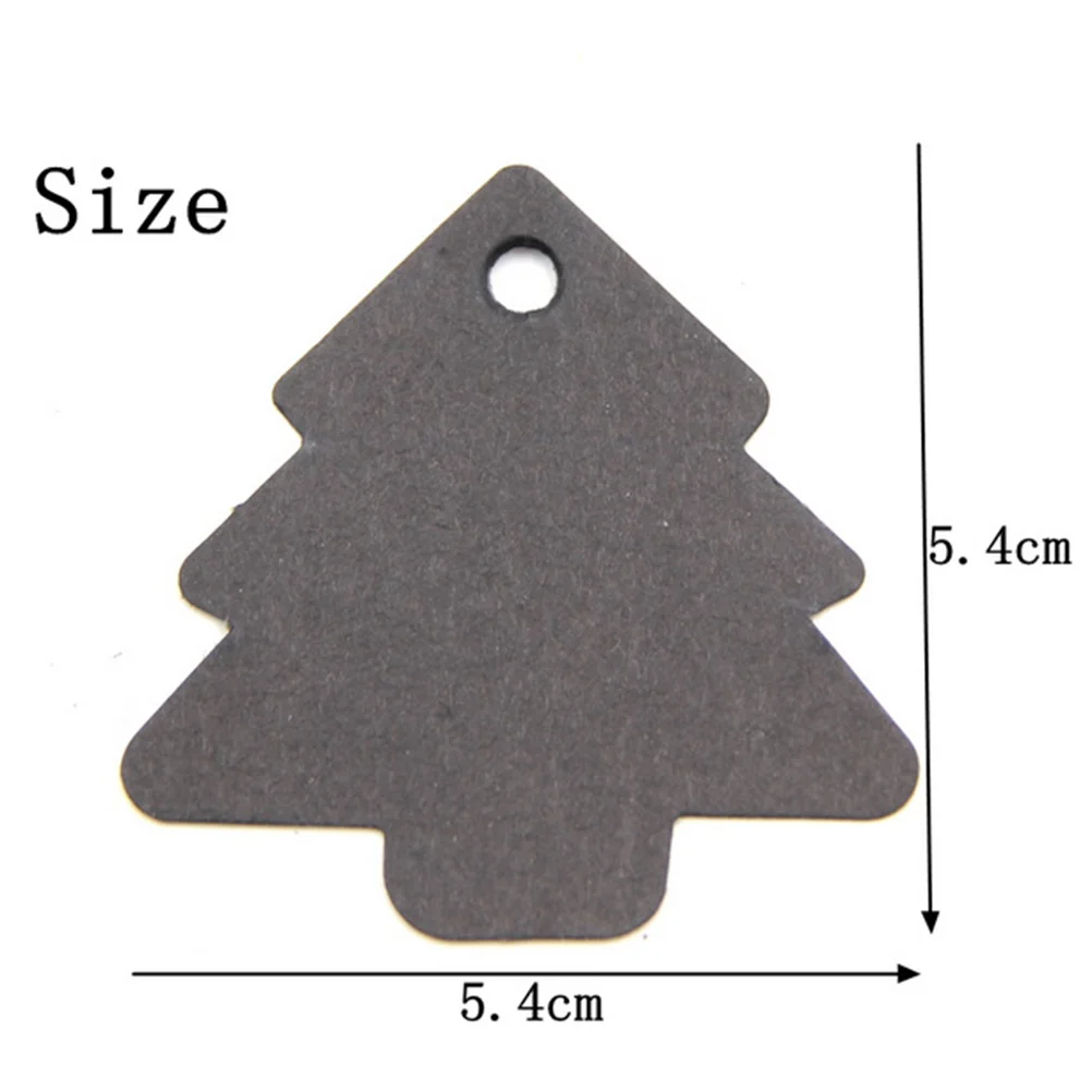 50 Pcs White Gift Tags Christmas Tree Ornaments Vintage Wedding Kraft Pendants Shape Label