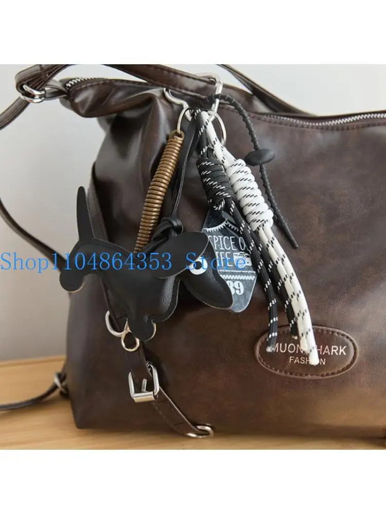 652F Pet Lover Keychain Artisanal With Not Toxic Rope Lovely Frankfurter Dog Plan Gentle Bag Charm