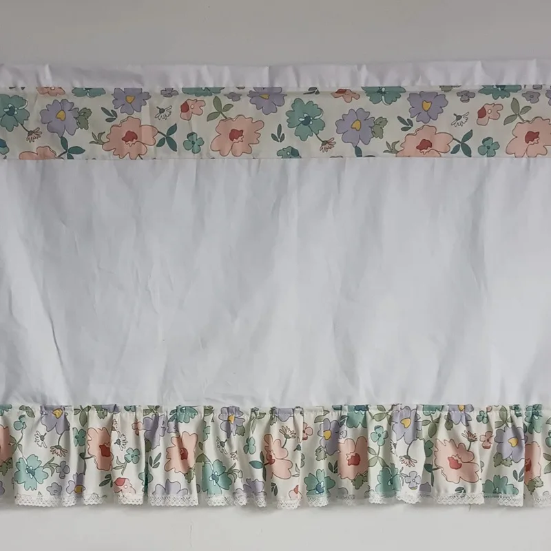 ستائر قصيرة على شكل زهور حلوة كورية لغرفة المعيشة ستائر نصف مرقعة بالزهور اليابانية للمطبخ # أ651 #4