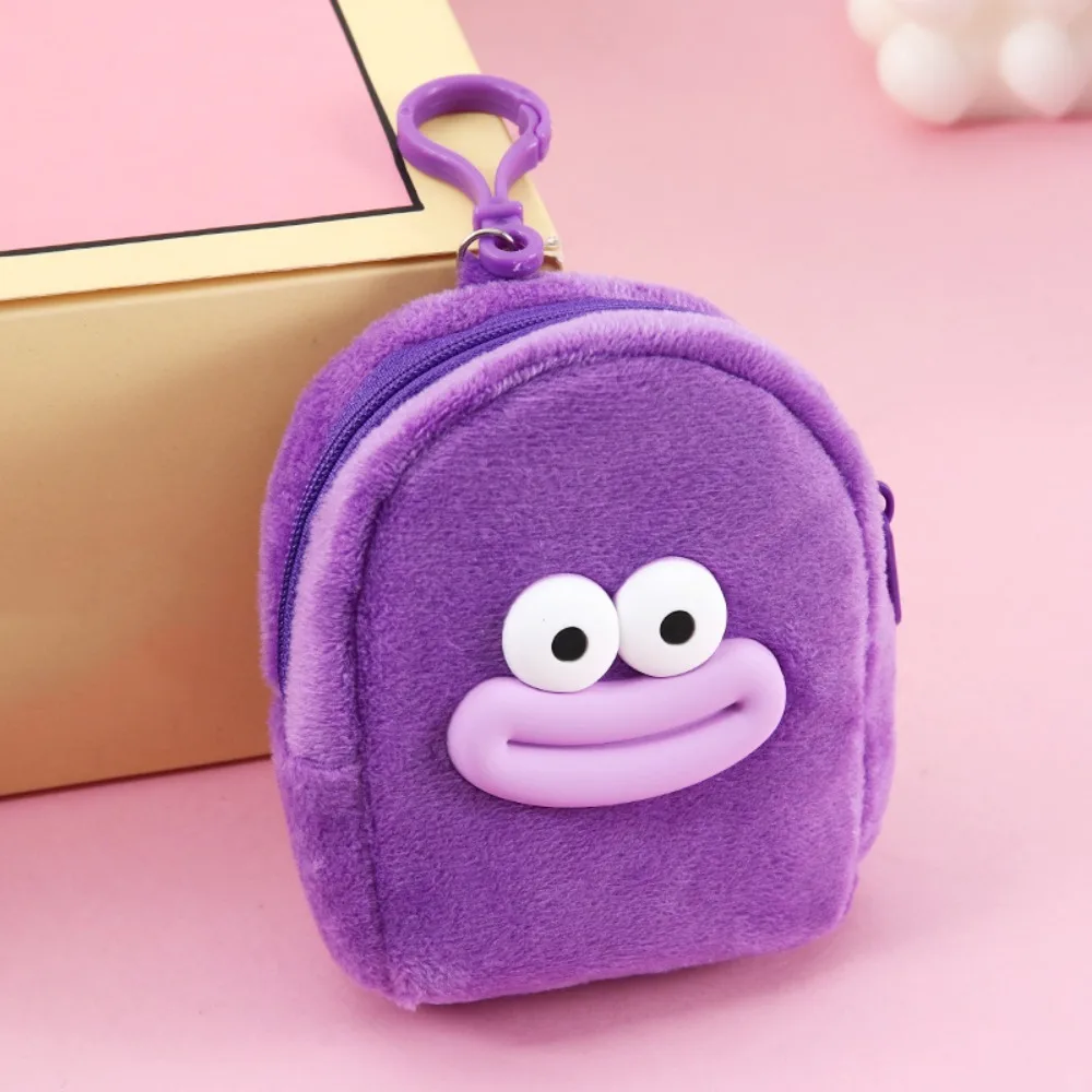 Sausage Boca Plush Coin Purse, Batom Bag, Fone de ouvido, Carteira Zero Portátil, Dos desenhos animados Kawaii Mini Saco De Armazenamento, Cabo de dados
