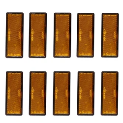 10 stuks oranje zelfklevende reflectoren rechthoekig IP67 waterdicht voor vrachtwagenaanhangwagen