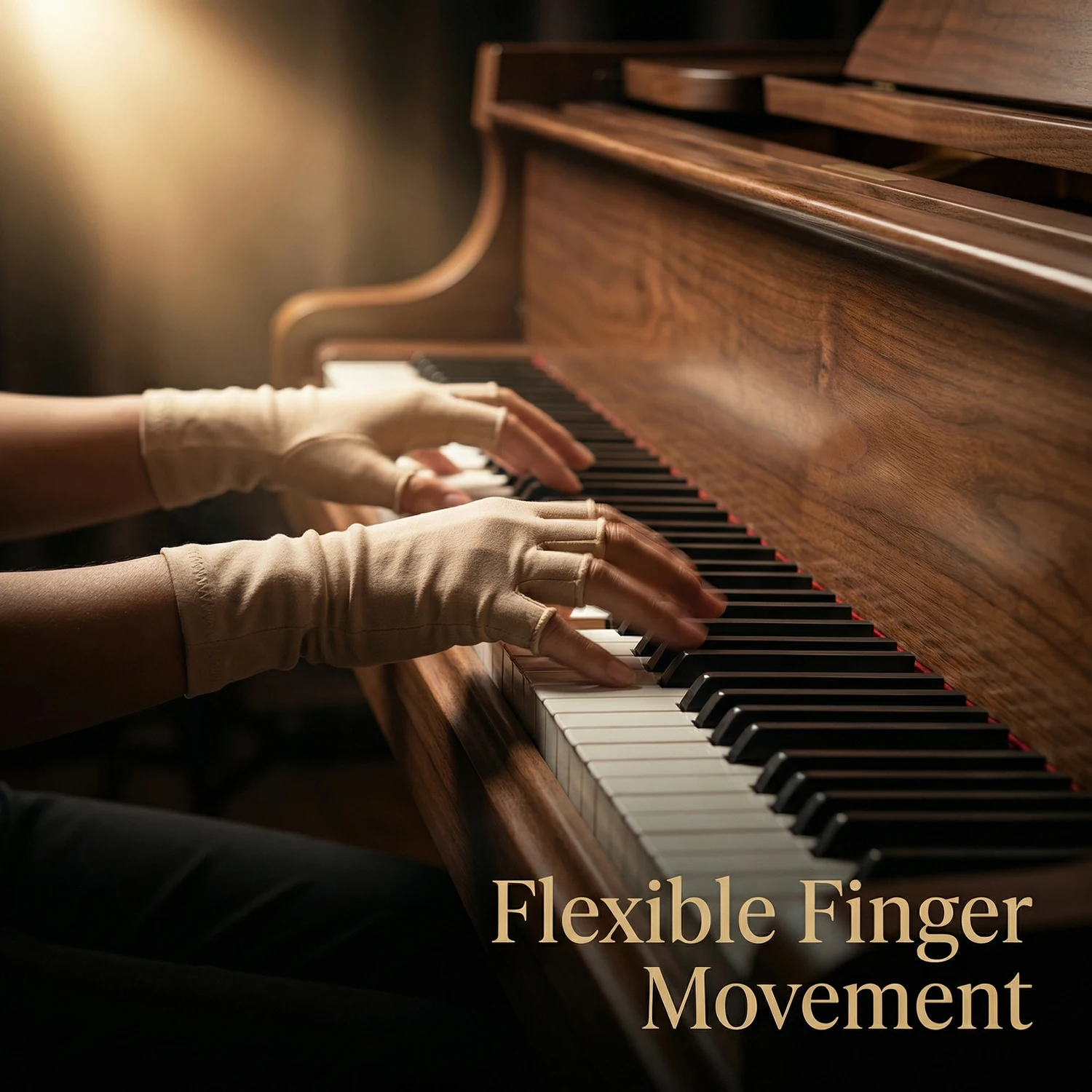 Compression Gloves for Musicians, Violin Piano Drummer Hand Support Gloves for Daily Cycling Typing