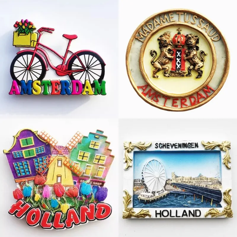 Holland Fridge Stickers The Netherlands Windmill Tulip Tourist Souvenirs Fridge Magnets Home Decoration Christmas Wedding Gifts