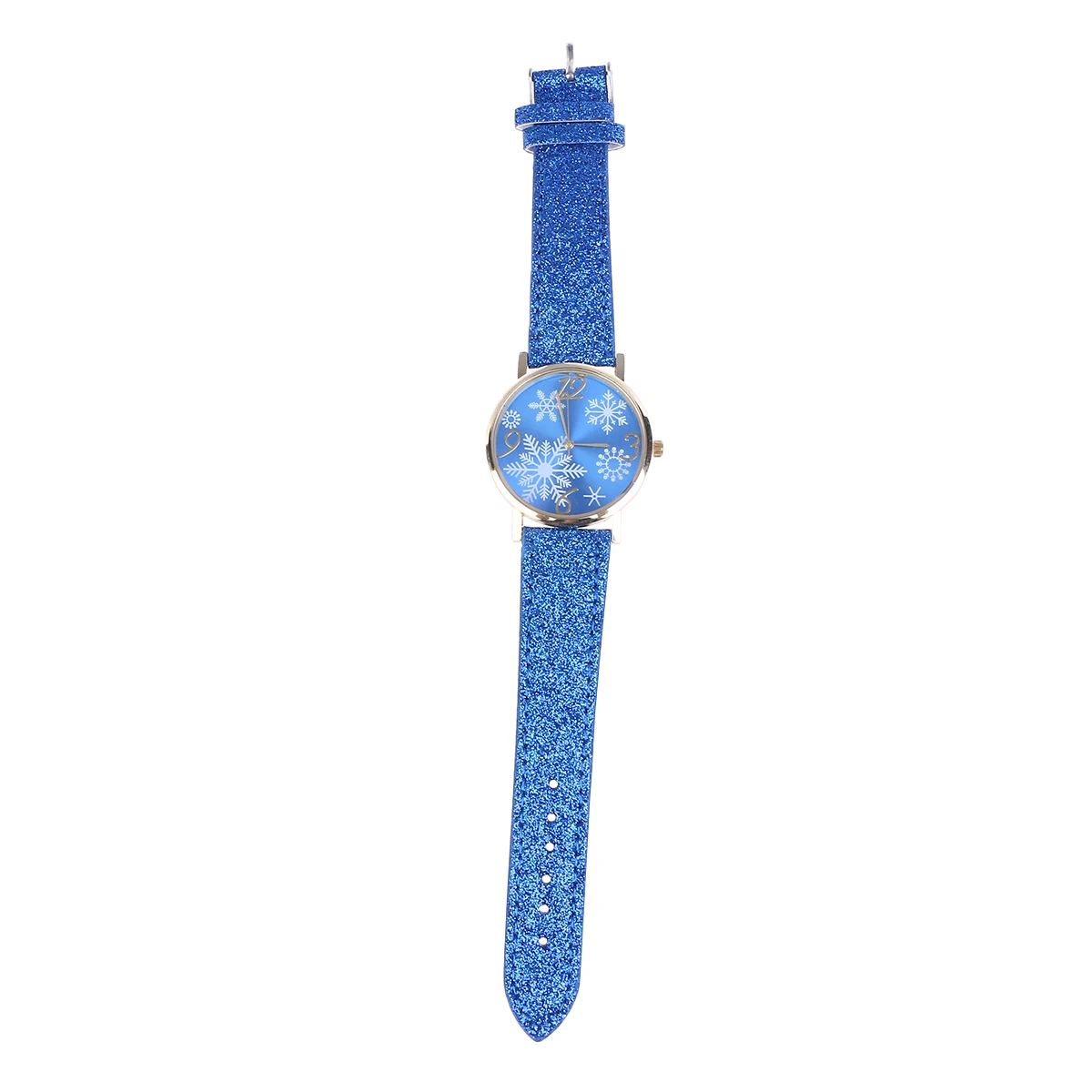 

Snowflake Face Christmas Design Watch Blue Alloy Quartz Movement Women'S Fashion Wristwatch For Lady Wife Girlfriend Daily