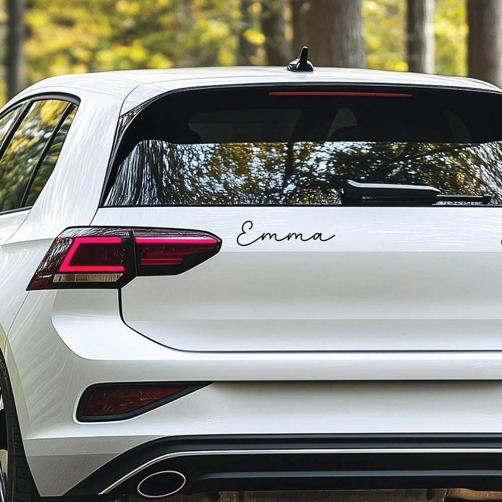 1 قطعة الإبداعية تخصيص اسم مخصص إيما ديكورات المنزل البلاستيكية ملصق مائي لغرفة النوم ديكور فني خلفية #3