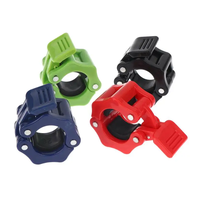 ~ 25/28mm Heavy Duty Barbell Clips Collar Quick Release Locking Clamps Fixing Nut Clips For Weightlifting Fitness Accessories