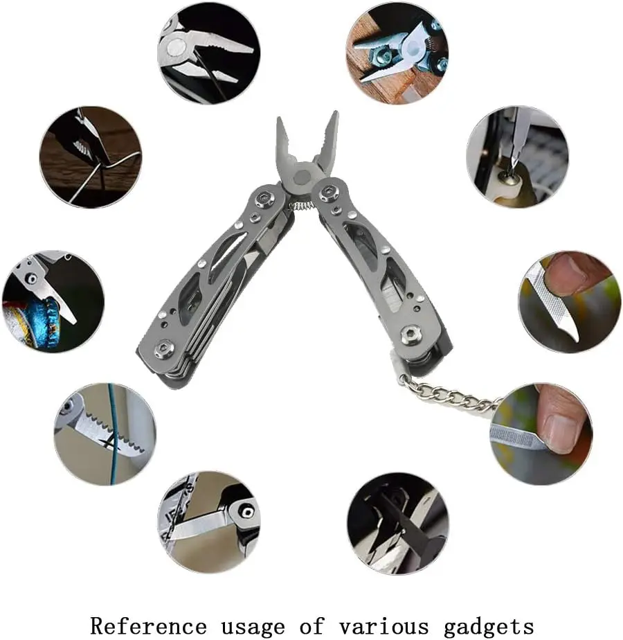 Pocket Mini Pliers Knife Screwdriver Folding Small Multitool Opener Nail File Precision Pliers Hand Tools Outdoor Emergency Tool