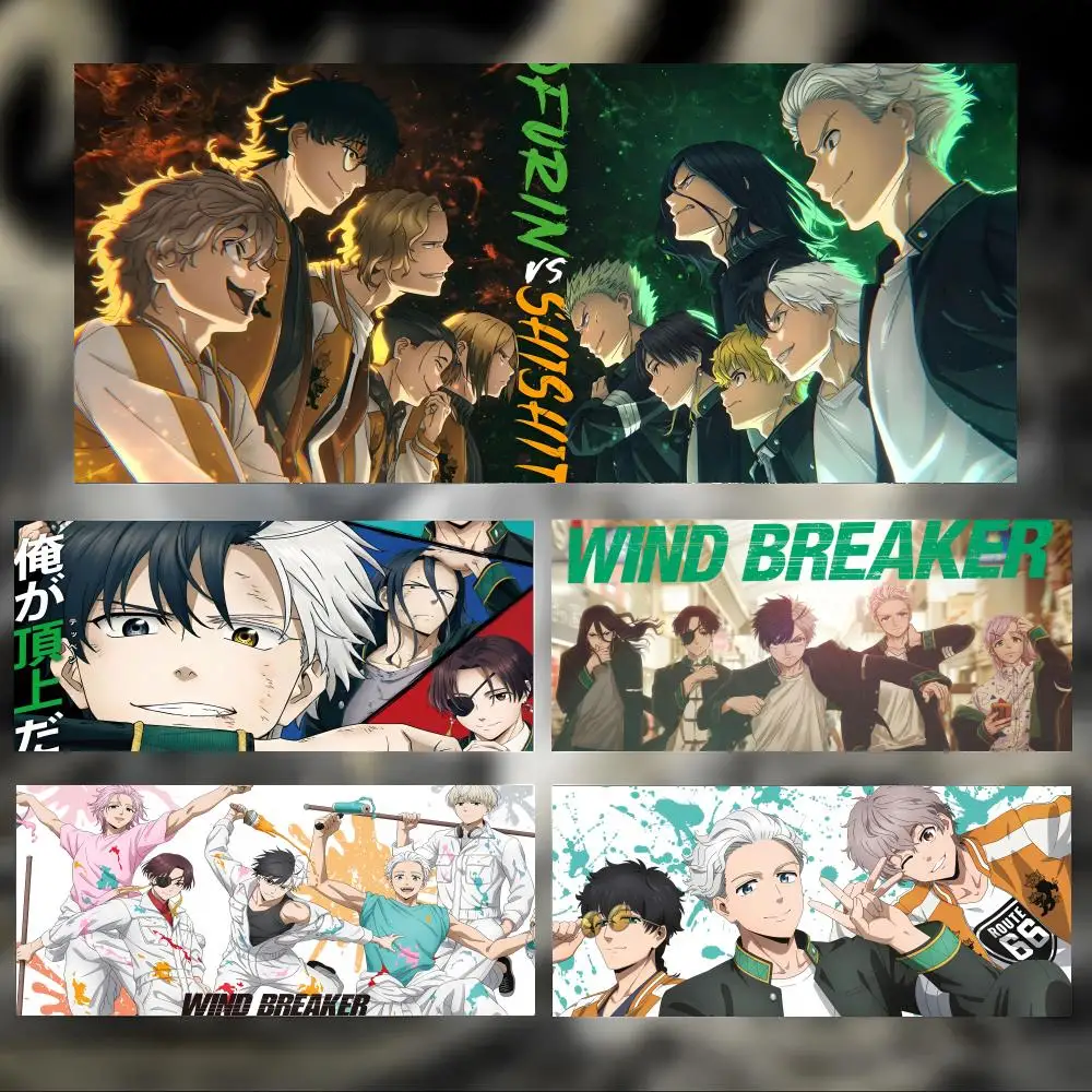 Cool Exciting Anime W-Wind B-Breaker Mouse Pad Large Thick Desk Pad Stitched Edges Gaming Mouse Mat for PC