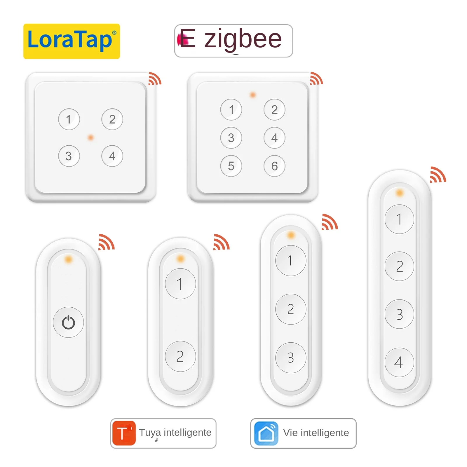 LoraTap ZigBee 3.0 sans fil 6 boutons poussoirs à distance Tuya scène automatisation commutateur de contrôle Smart Life App