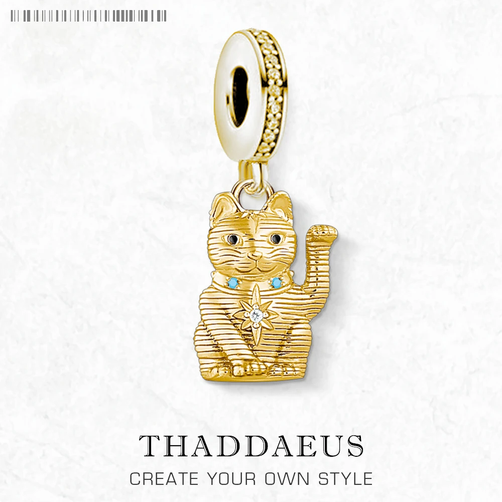 

Wink Cat Dangle Charm 2022 Spring Brand New 925 Sterling Silver Lucky Pendant For Women Men