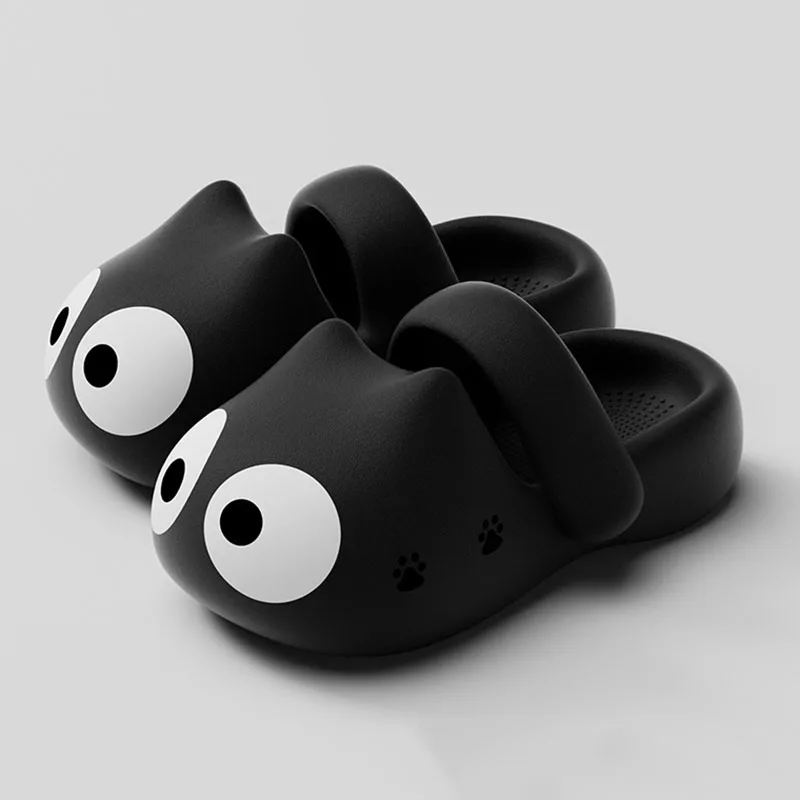 Cartoon Catie Slippers voor Dames Zomer Nieuwe Versie EVA Klompen Dikke Zolen Stepping On Cloud Feeling Strandsandalen