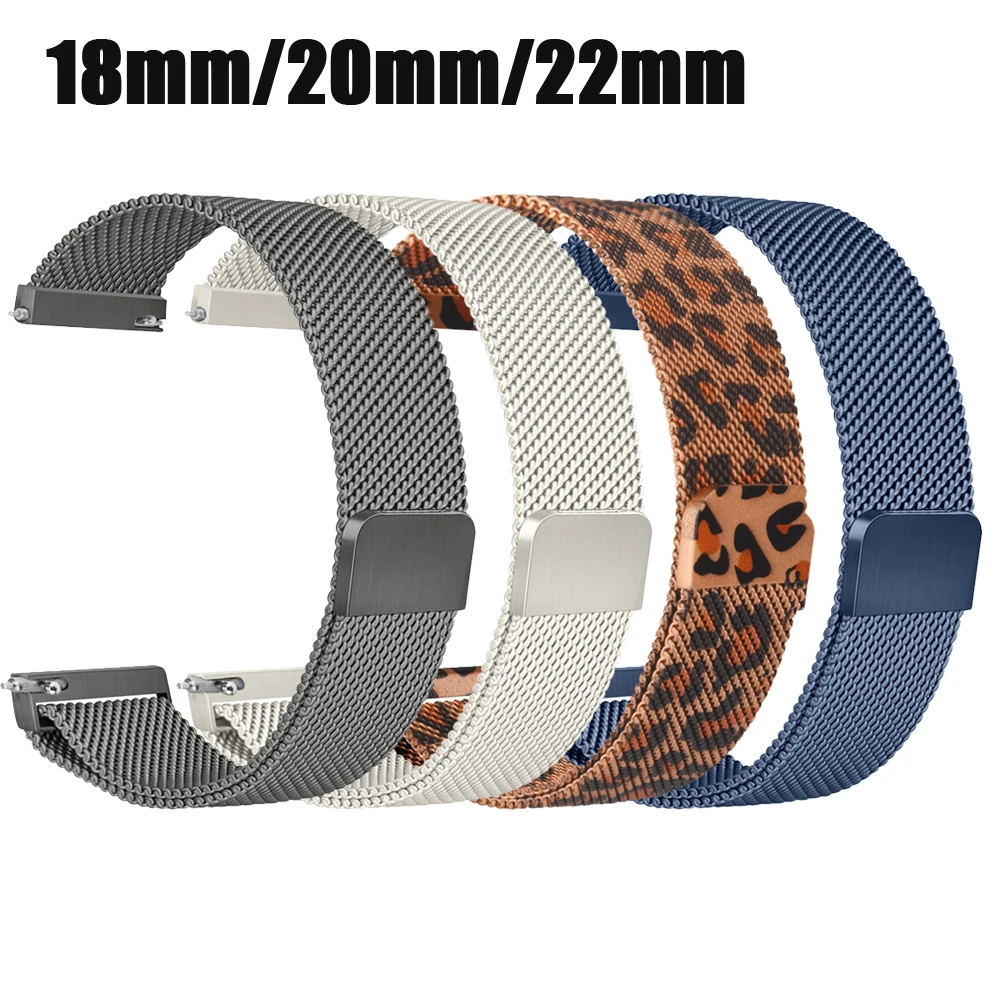 18mm 20mm 22mm Metal Strap For Garmin Vivoactive 4 4s 3s 3 music Band For Garmin Venu 2 2s 3s/Forerunner 645 245 Music Bracelet