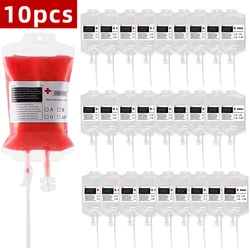 Empty Blood Bags Drinks for Halloween Zombie Vampire Costume Props Nurse Graduation Theme Party Favors Drink Pouches 10/20 PCS