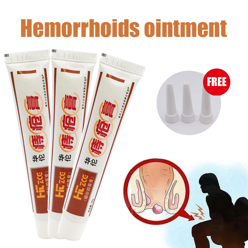 1/3 Uds nueva marca ZB 100% medicina herbaria china Original crema para hemorroides analgésico fisura Anal yeso médico para uso externo