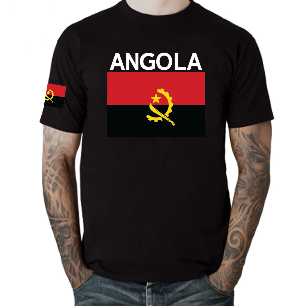 Republic of Angola Angolan mens t shirt 2022 jerseys nation team tshirt 100% cotton t-shirt gyms clothing tees country flags AGO