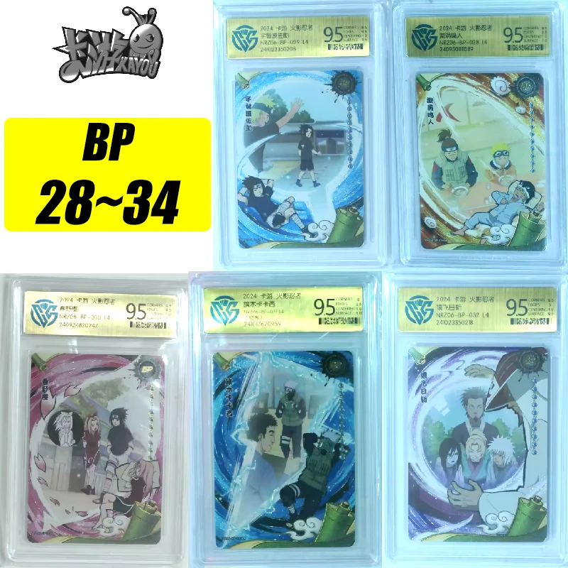 Naruto CCG9.5 BP 28~34 Series Uchiha Itachi Haruno Sakura Hatake Kakashi Collection Card Christmas Birthday Gift Toys