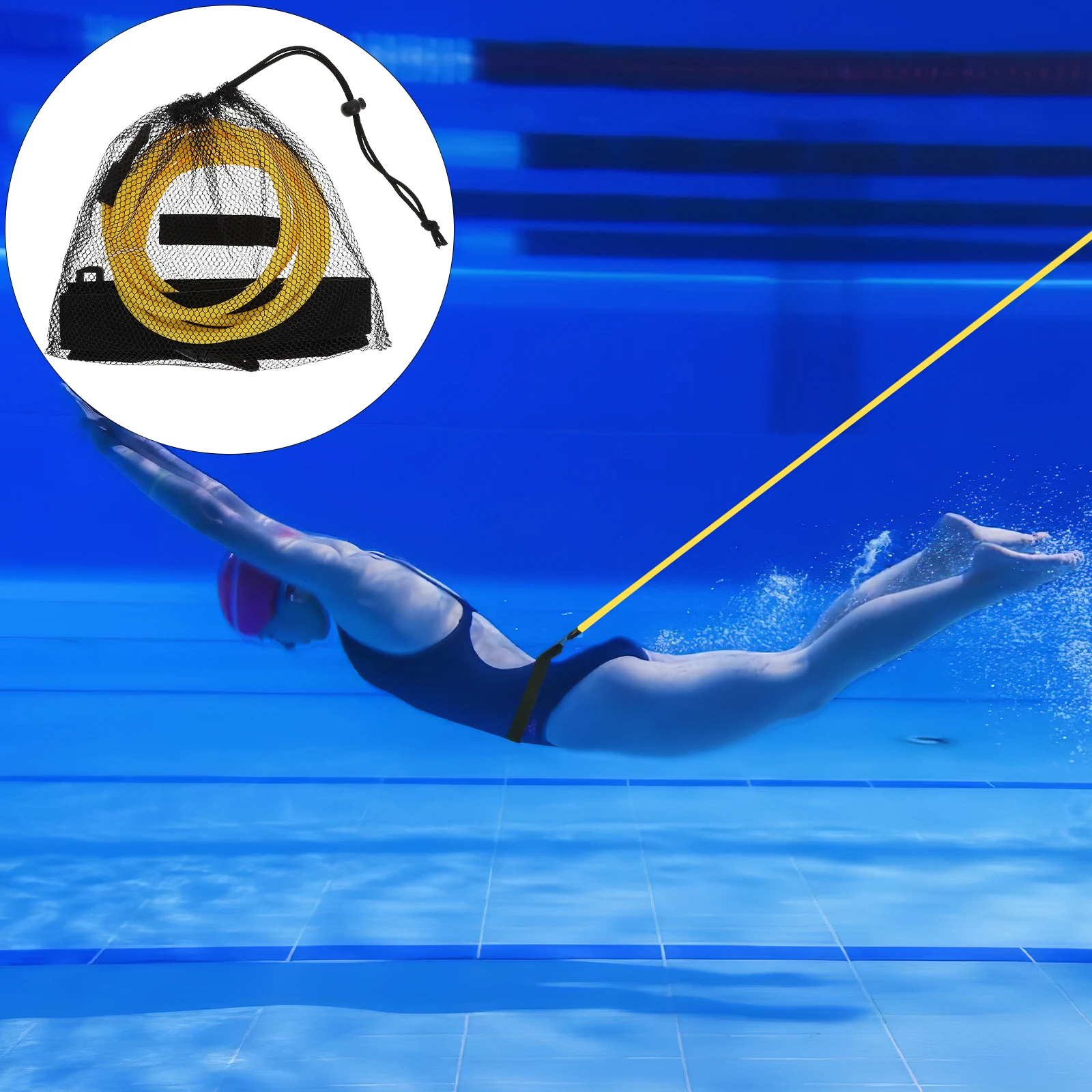 

Swimming Trainer Equipment Pool Resistance Tools Kit for Training Gear Band Supplies Cord
