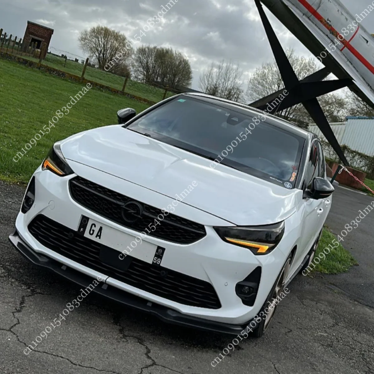 Opel/Vauxhall Corsa F P2JO Pre-facelift 2019-2023 자동 스커트 바디 에어로 키트 튜닝 용 앞 범퍼 스포일러 립 스플리터 디퓨저 썸네일 2