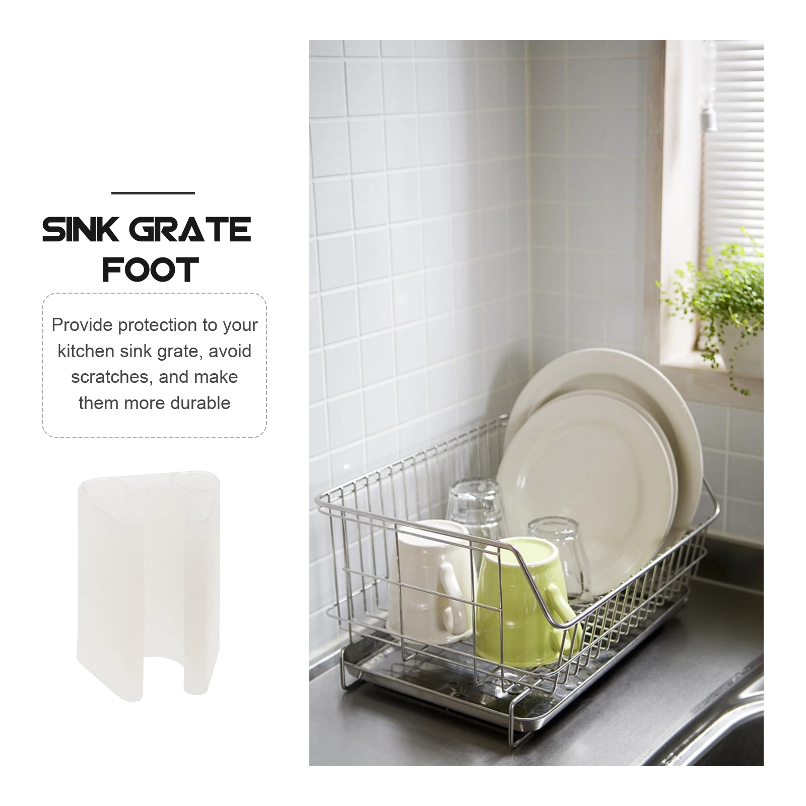 

100 Pcs Grate Feet Sink Protector Grid Wire Bumper Chair Glides Plastic Floor Protector Sturdy Grade Kitchen Accessories